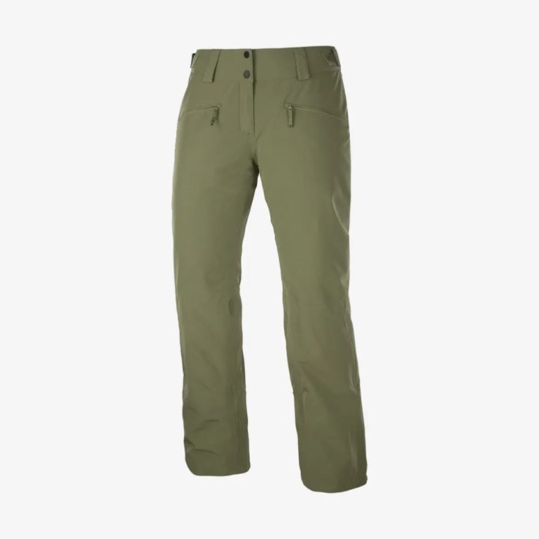 Calça De Esqui Salomon Edge Feminino Verde Oliva | PT U79186